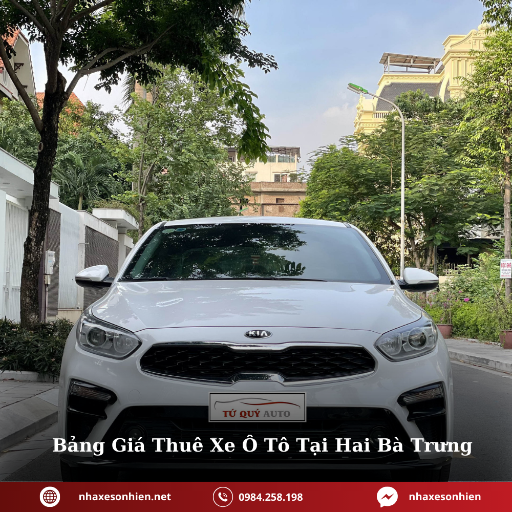 Bảng giá thuê xe ô tô quận hai bà trưng